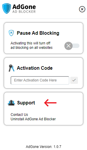 AdGone Ad Blocker - Get Help